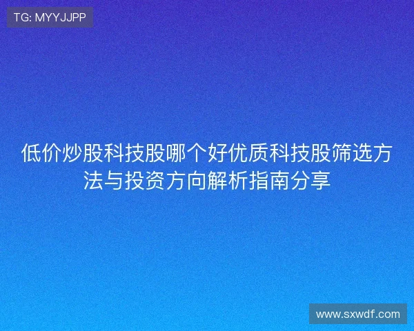 低价炒股科技股哪个好优质科技股筛选方法与投资方向解析指南分享